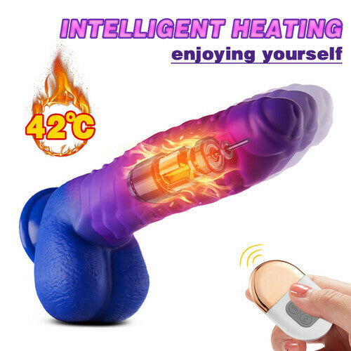 Carl-Caterpillar Color-changing Intelligent Heating 3 Thrusting 5 Vibrating Monster Dildo 9 Inch