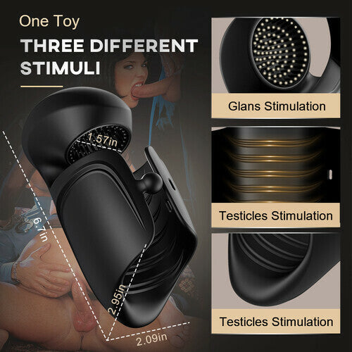 ALIEN Automatic Adjustable Buckle 10 Vibrating Modes Masturbation Cup