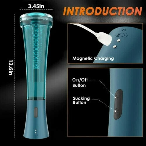 Hourglass King - 3 Vacuum Suction Potent Erectile Enhancer Penis Pump