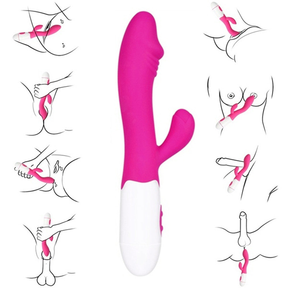 12 Vibration Modes Strong G-Spot Stimulator Silicone Vibrator